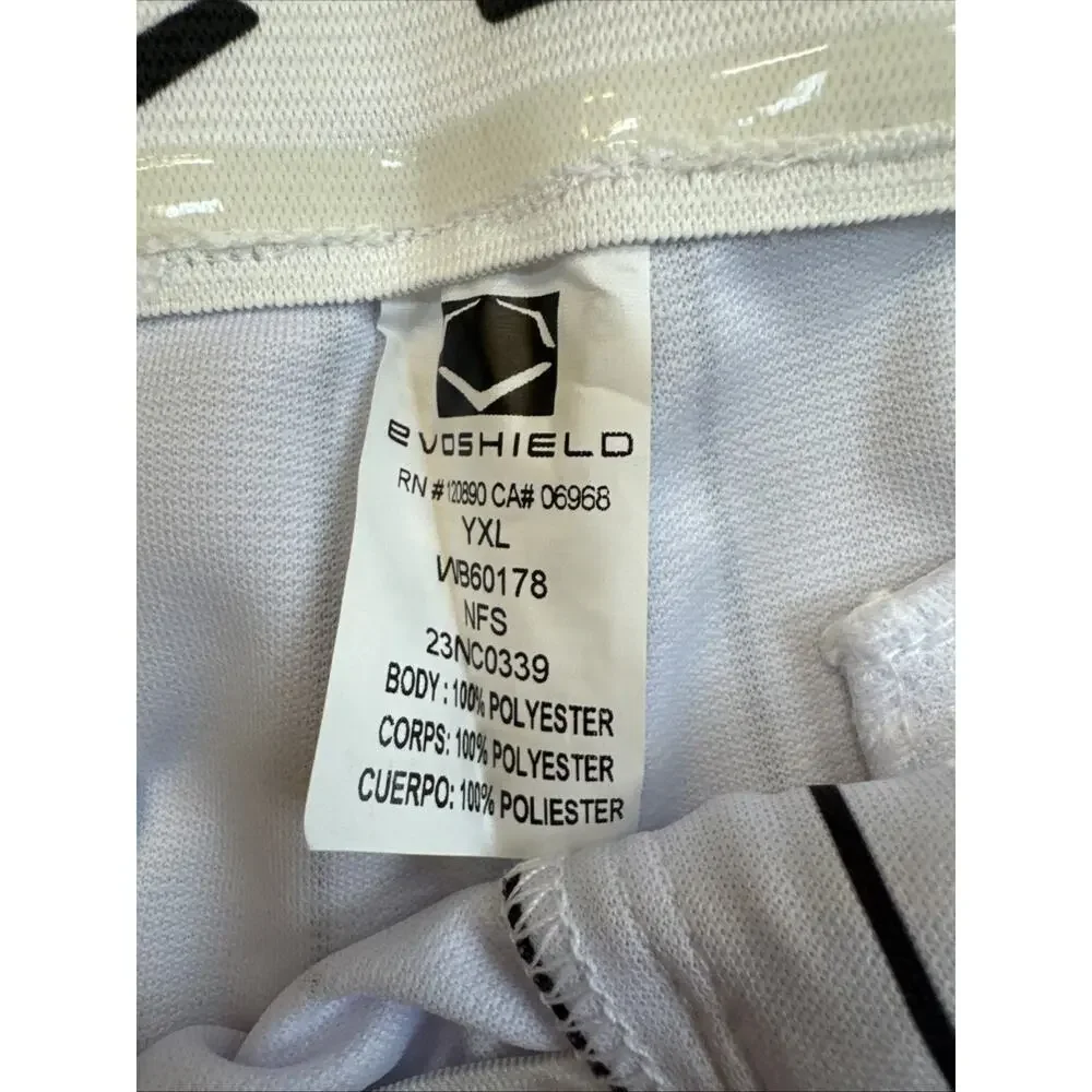 Evosheild Youth XL Baseball Softball Pant White & Black Pin Stripe‎ Straight Cut